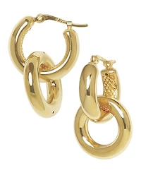 Macy's Sculptured Chubby Donut Drop Earrings in 14k Yellow Gold