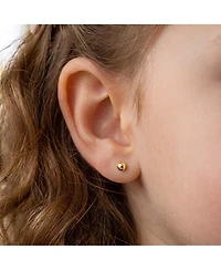 GigiGirl 14K Gold Plated Round Ball Stud Earrings
