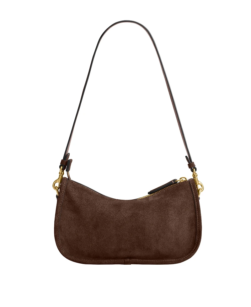 Coach Waverly Small Suede Shoulder Bag