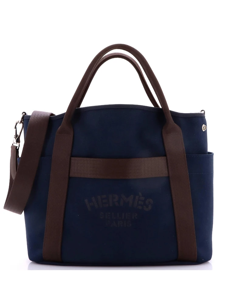 Pre-Owned Hermes Sac De Pansage Groom Handbag Canvas