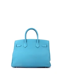 Pre-Owned Hermes Birkin 30 Handbag Blue Togo with Palladium Hardware