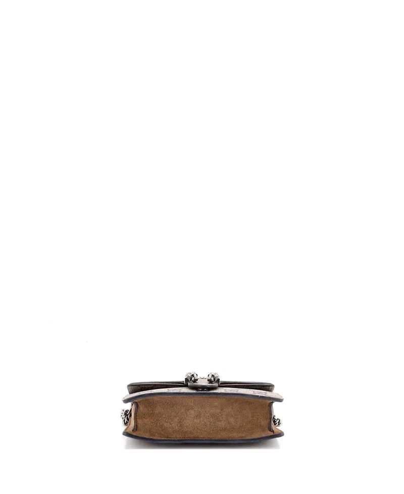 Pre-Owned Gucci Super Mini Dionysus Bag Gg Coated Canvas