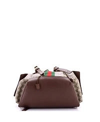 Pre-Owned Gucci Medium Ophidia Flap Backpack Gg Coated Canvas