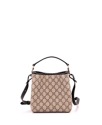 Pre-Owned Gucci Small Gg Emblem Bucket Bag Gg Coated Canvas