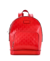 Pre-Owned Gucci Small Signature Pocket Backpack Guccissima Leather
