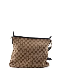Pre-Owned Gucci Medium Web Messenger Bag Gg Canvas