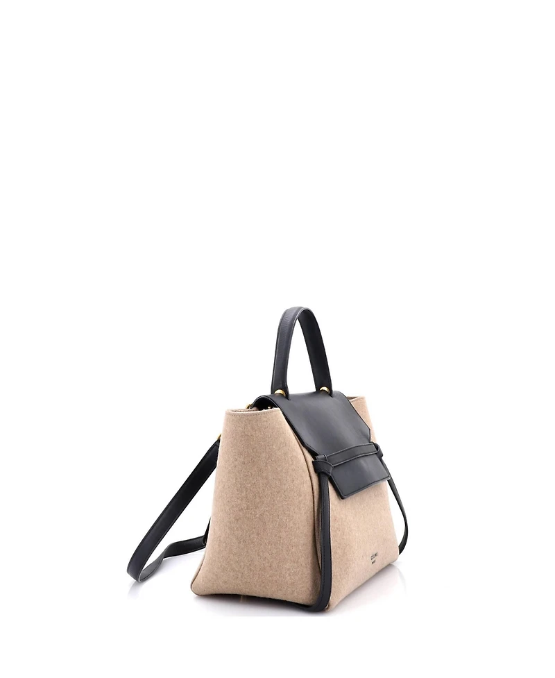 Pre-Owned Celine Mini Belt Bag Felt and Leather