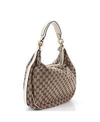 Pre-Owned Gucci Medium Twins Hobo Gg Canvas