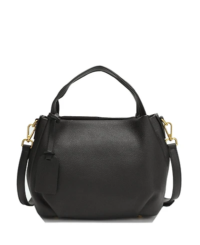 Susu Vale Genuine Leather Slouchy Satchel Bag for Women, Soft Top Handle Shoulder Purse, Everyday Crossbody Handbag with Adjustable Strap