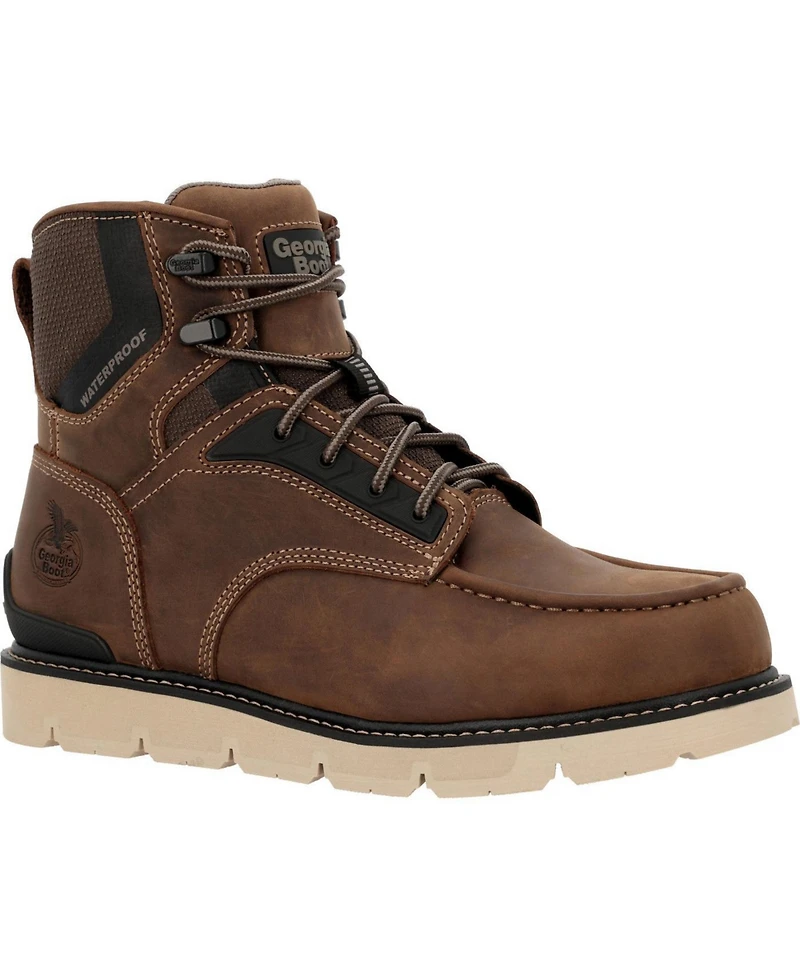 Georgia Boot Men's Carbon Flex Wedge Waterproof Moc-Toe Work