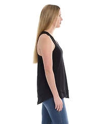 Wilt Women's Shrunken Mock Hem Shirttail Tank