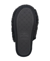 Nine West Women's Faux Fur Closed Scuff Slipper