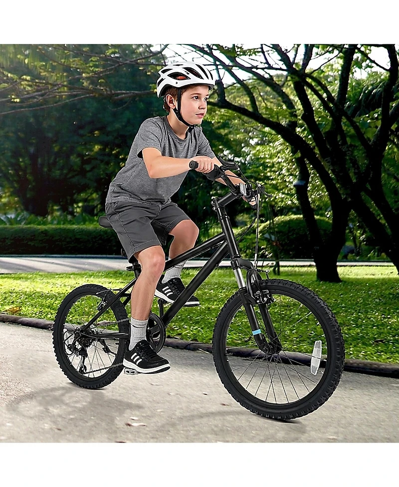 Sugift 20" Kids' Mountain Bike with 6-Speed and Front Suspension Fork, Ages 8+