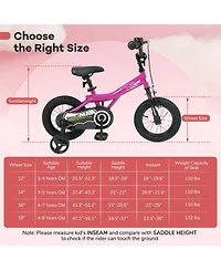 Sugift Brave Hero 14-Inch Kids Bike With Removable Training Wheels, Ages 3-8