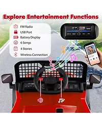 Sugift 24V Kids Ride-On Car with Parent Remote Control and Music, Ages 3+