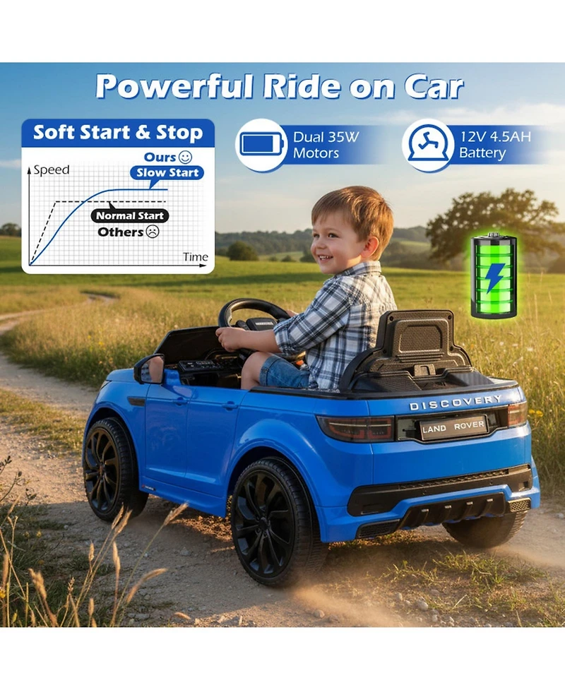 Sugift 12V Battery-Powered Ride-On Car with Remote Control, Ages 3+