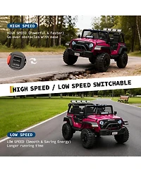 homfan 24V 4WD 2-Seater Ride-On Truck, Ages 3-8