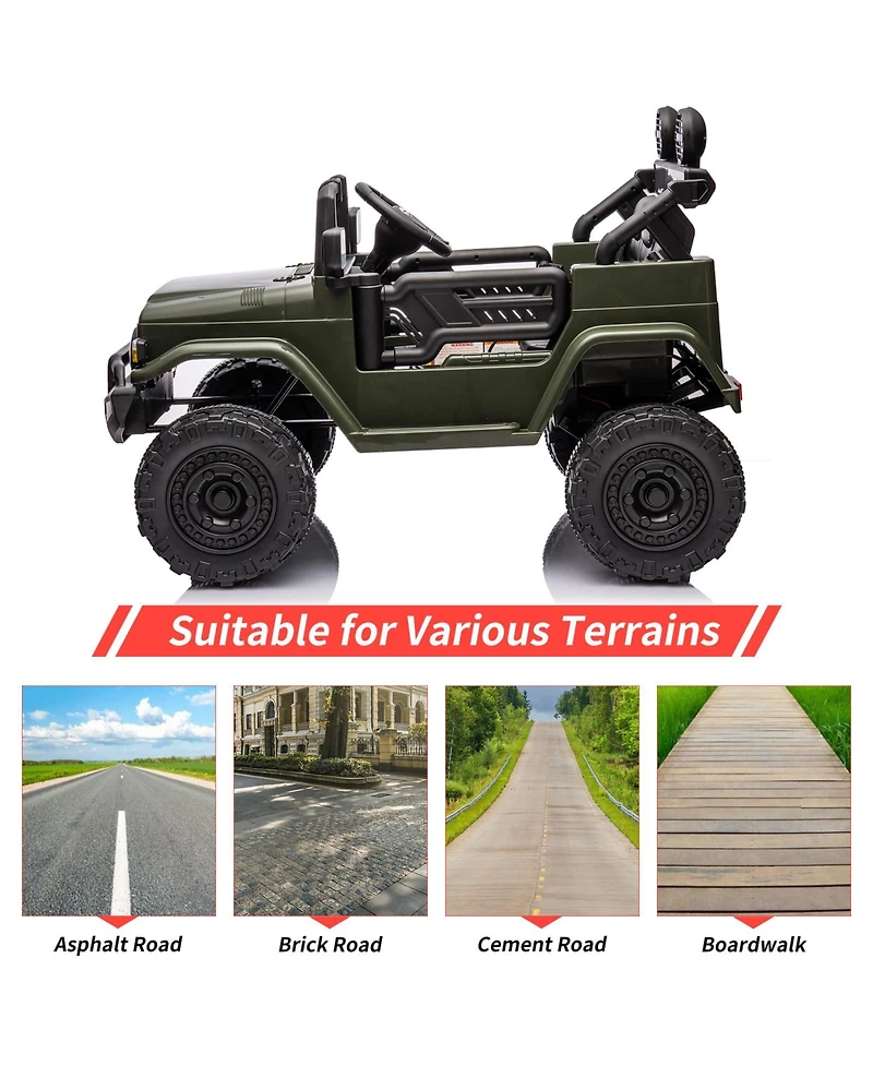 homfan Licensed Toyota Electric Ride On Truck with Remote Control and Led Lights, Up to 66 lbs, Ages 3+
