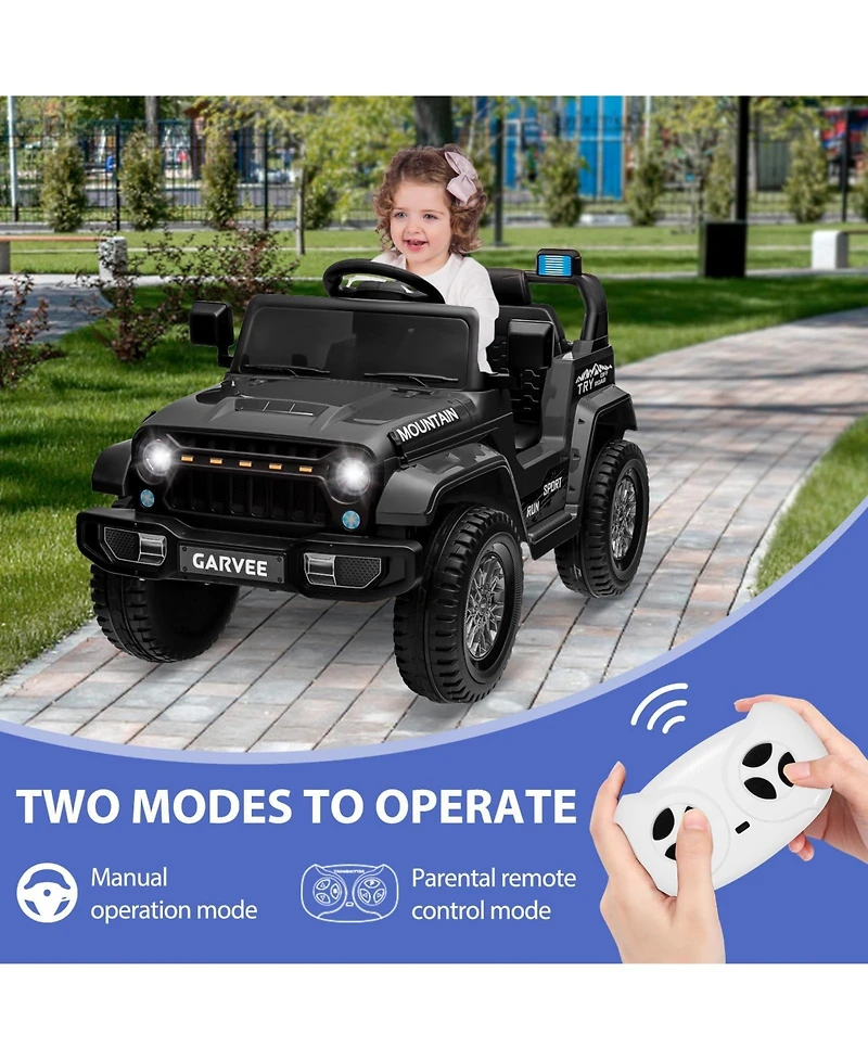 homfan 12V Twin-Motor Remote-Control Rechargeable Ride-On Truck, 66 lbs Capacity, Ages 3–5