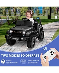 homfan 12V Twin-Motor Remote-Control Rechargeable Ride-On Truck, 66 lbs Capacity, Ages 3–5