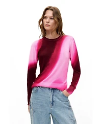 Desigual Women's Gradient Fine-Knit Crewneck Sweater