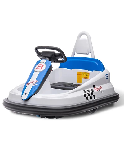 homfan 6V Kids Electric Bumper Car - 360degree(s) Spin, 2 Speeds, Lights, Music, Horn, Remote Control, Safety Belt