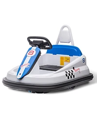 homfan 6V Kids Electric Bumper Car - 360degree(s) Spin, 2 Speeds, Lights, Music, Horn, Remote Control, Safety Belt