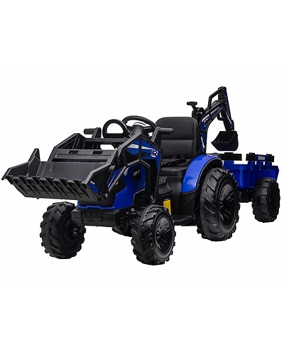 homfan 3 in 1 Ride On Tractor Toy Car 24V Remote Control, 66 lb. Capacity, Ages 3–8