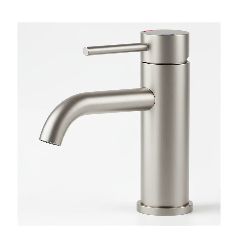 Busdays Single Handle Bathroom Faucet Lavatory Faucet Stainless Steel Single Hole Brushed Nickel