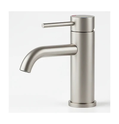 Busdays Single Handle Bathroom Faucet Lavatory Faucet Stainless Steel Single Hole Brushed Nickel