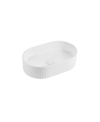 Busdays Integrated Oval Ceramic Basin Sink Drain and Faucet Not Included