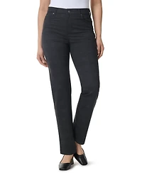Gloria Vanderbilt Women's Amanda Ponte High-Waist Plaid Pants