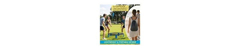 Zeny Outdoor Roundnet Game Set, Portable Beach Ball with 2 Balls, Sturdy Playing Net and Carry Bag, Classic Family Entertainment for