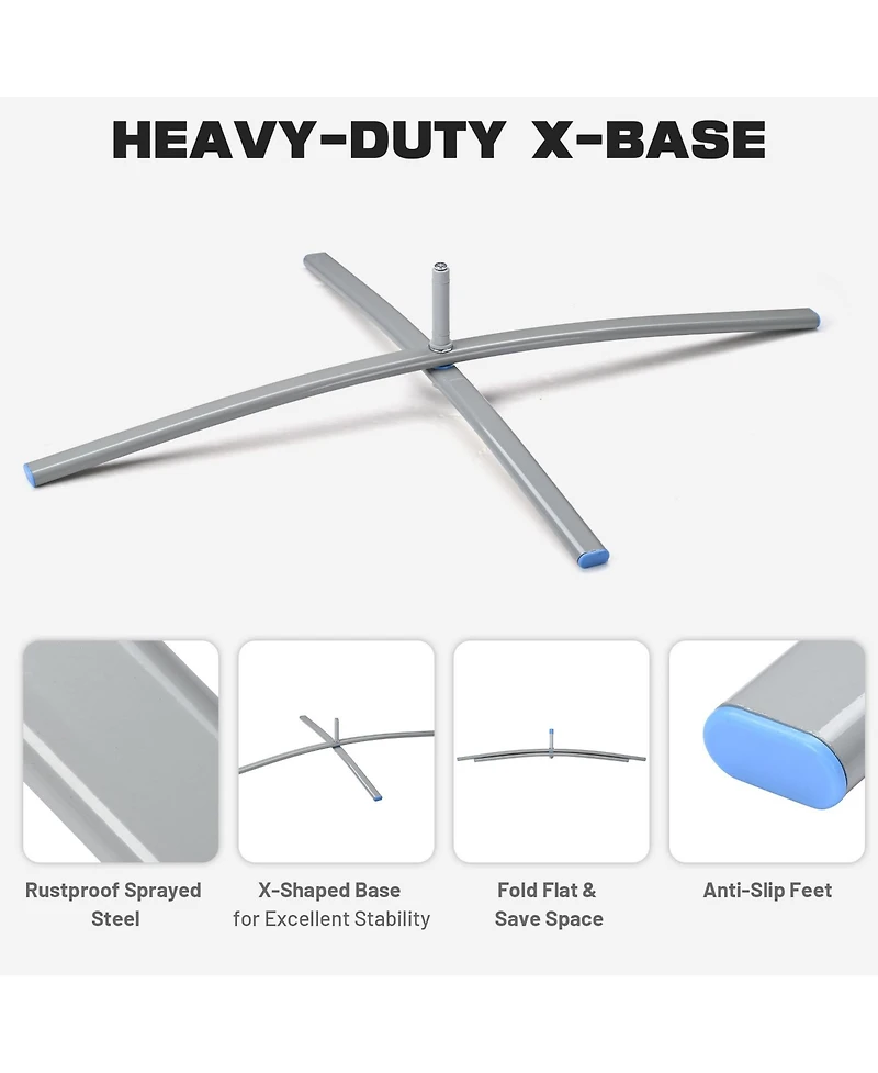 InstaHibit 10 Pack Feather Flag Cross Base Stand Foldable Ground Base with Water Weight Bag for Outdoor Event