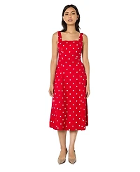 Apricot Women's Square Neck Midi Dress