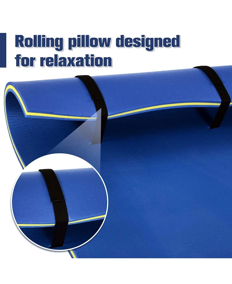 Hikeen Large Float Water Mat 10' x 5' 3-Layer Pool Foam Thick Durable for Swimming Lake Ocean Activities