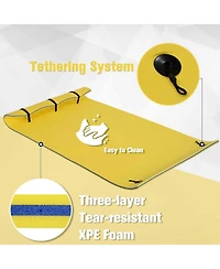 Hikeen Floating Water Mat 10' x 5' 3-Layer Pool Float Foam Raft Thick for Swimming Lake Ocean