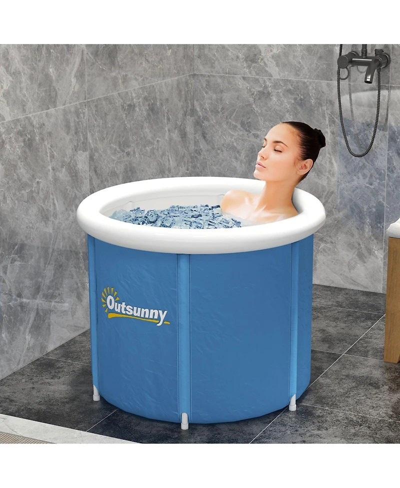 Hikeen Cold Plunge Tub, Portable Ice Bath Cold Water Therapy Tub with Thermo Lid, for Athletes Recovery