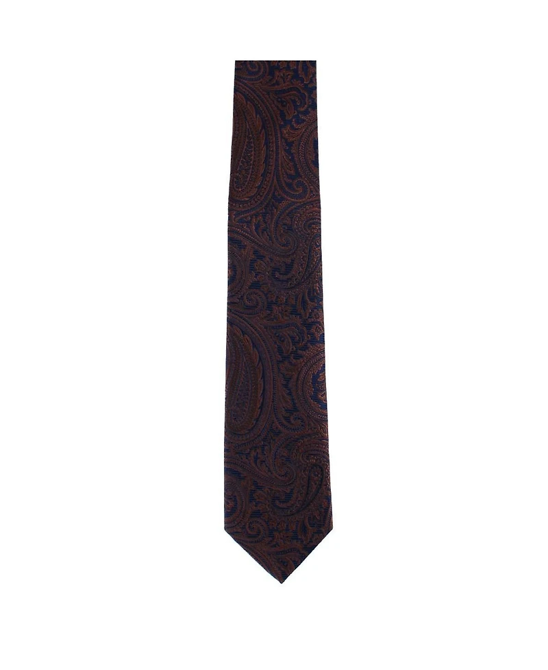 Trafalgar Men's Sobee Paisley Silk Necktie and Pocket Square