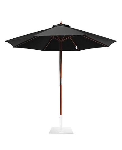 Yescom 9Feet Solid Wood Patio Umbrella with Base Included Stand for Outdoor Event Rental Resort Wedding Party Restaurant