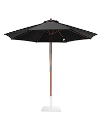 Yescom 9Feet Solid Wood Patio Umbrella with Base Included Stand for Outdoor Event Rental Resort Wedding Party Restaurant