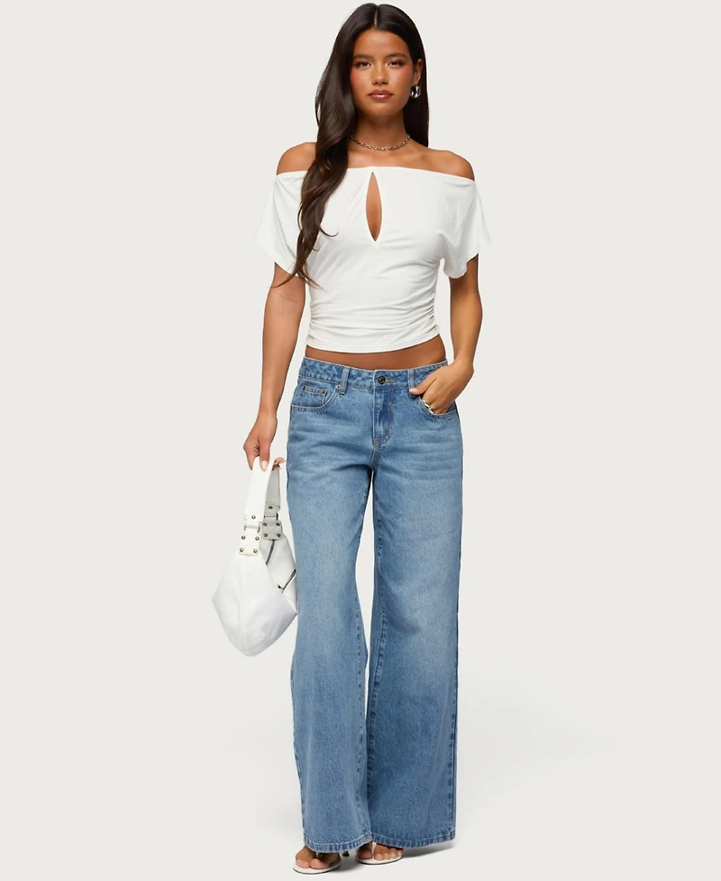 Edikted Women's Hecate Off-the-Shoulder Keyhole Top