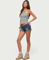 Edikted Women's Milica Studded Tie-Back Halter Top