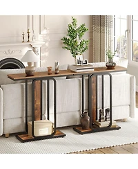 Slickblue Modern 2-Tier Slim Console Table for Entryway and Living Room