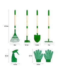 Xdovet Kids Gardening Tools Set Shovel Rake Hoe Yard Toys