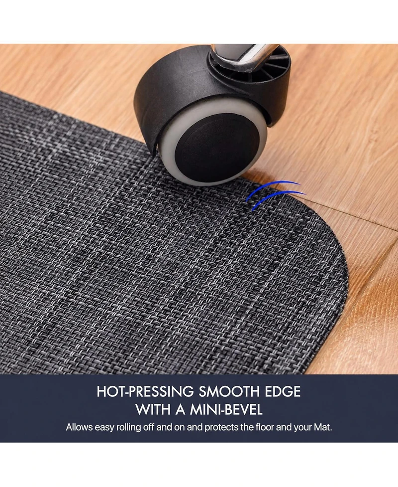 Danrong Heavy Duty Non-Slip Office Chair Mat for Hardwood Floors Silent Smooth Glide Floor Protector