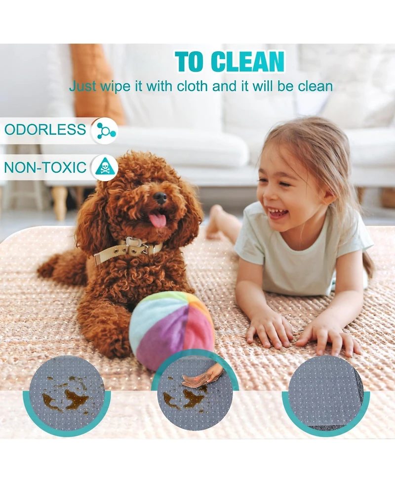 Danrong Heavy Duty Office Chair Mat for Carpets Non-Slip Smooth Rolling Floor Protector