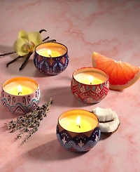 Lovery 4-Piece Travel Candle Gift Set - Coconut, Vanilla, Lavender, Citrus Scents