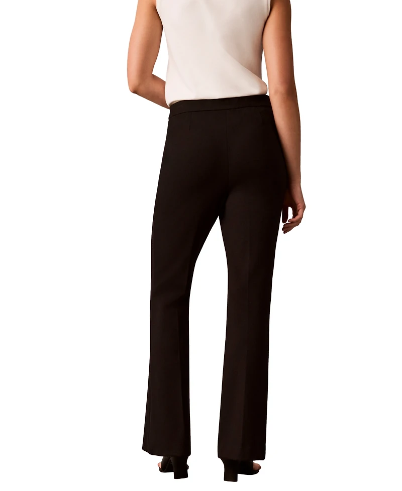 Calvin Klein Women's High-Waisted Bootcut Compression Pants