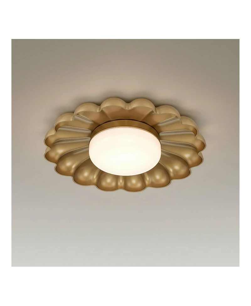 Possini Euro Design Possini Euro Braum 14" Led Flower Petal Ceiling Light